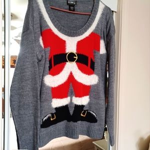 Christmas Sweater XLARGE  with Santa 🎅 on front Great  Condition